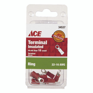 Terminal Ring Insulated 22-16 AWG 4-6 Stud