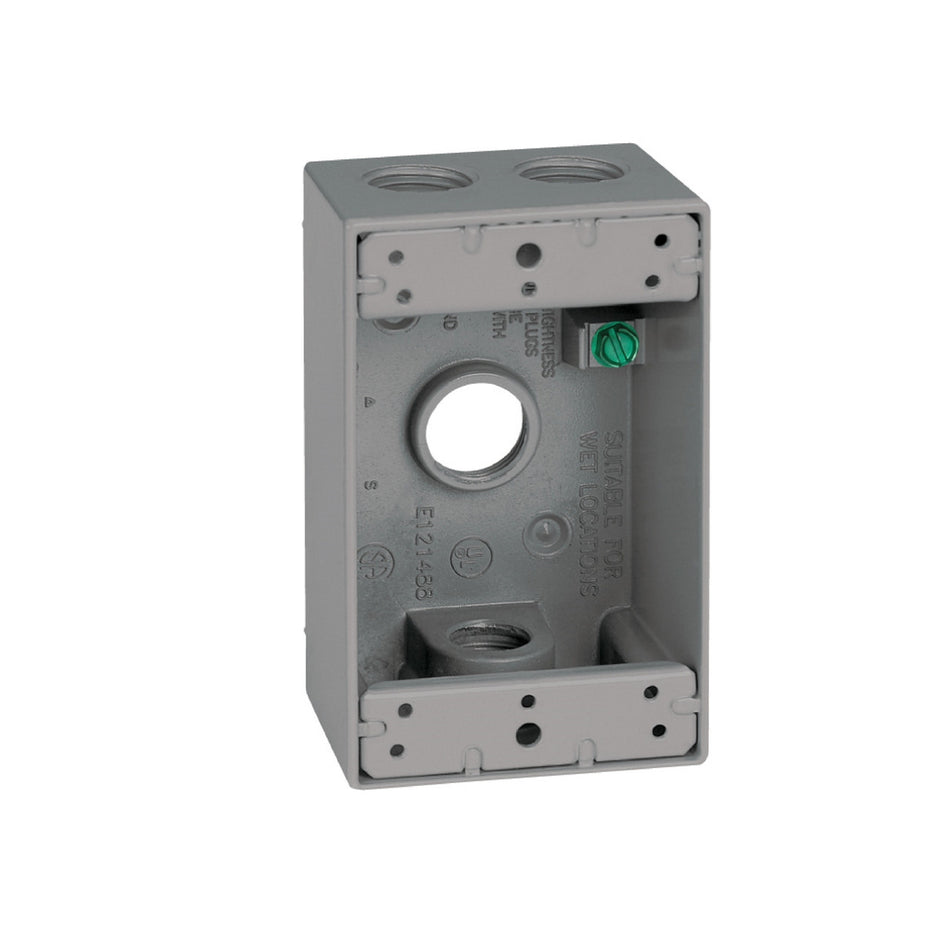 OUTLET BOX 1 GANG 1/2 4 HOLE