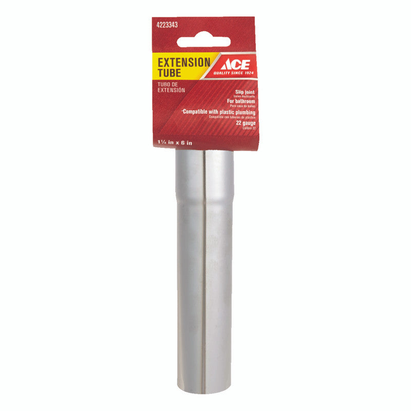 ace 1-1/4 in. dia. x 6 in. l brass extension tube plumbing pipe