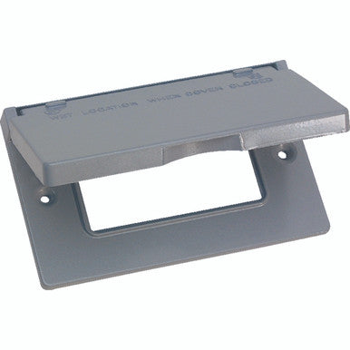 Horizontal GFCI Cover Gray