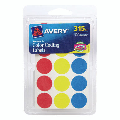 Label Color 3/4 Round 306