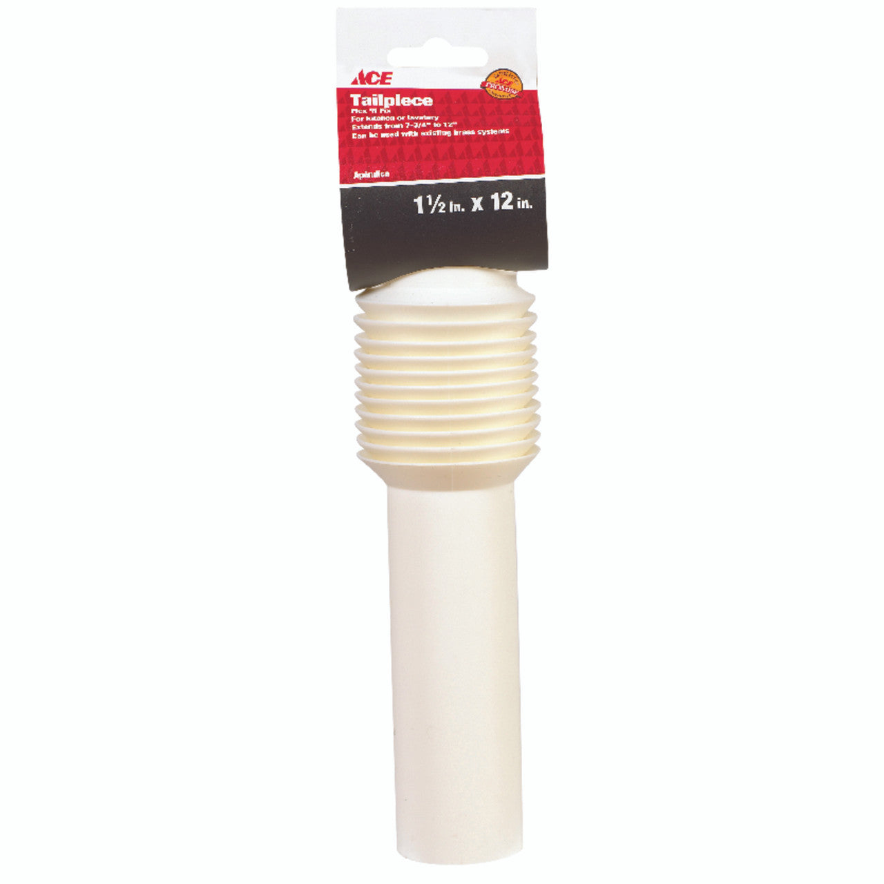 ace 1-1/2 in. dia. x 12 in. l plastic extension tailpiece plumbing plumbing supply