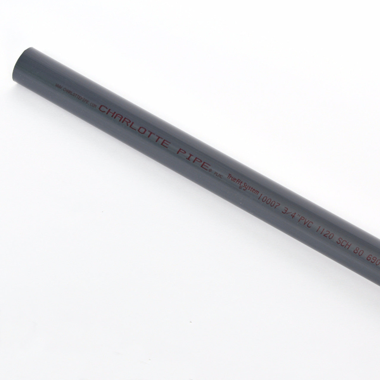 Charlotte Pipe PVC Schedule 80 pressure pipe 3/4 diameter 20 ft