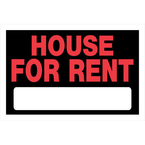 house for rent sign (8" x 12") facility sign safety identification