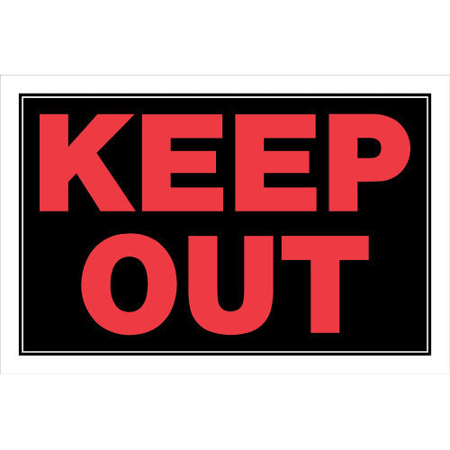 keep out sign (8" x 12") facility sign safety identification