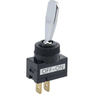 Chrome Paddle SPST On-Off Toggle Switch (20 Amp)