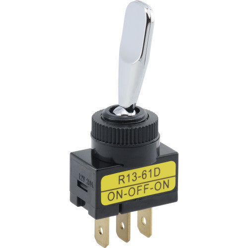 chrome paddle spdt on-off-on toggle switch (20 amp) electrical switch 20 Amp