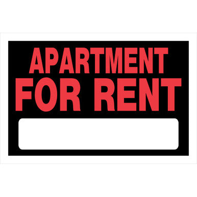 Apartment For Rent Sign (8" x 12")