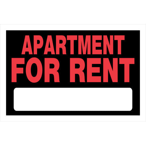 apartment for rent sign (8" x 12") facility sign safety identification