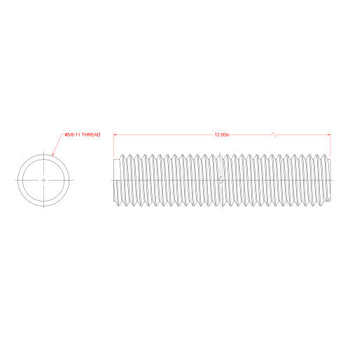 The SteelWorks Zinc Threaded Coarse Rods