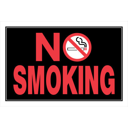 no smoking sign with symbol (8" x 12") facility sign safety identification