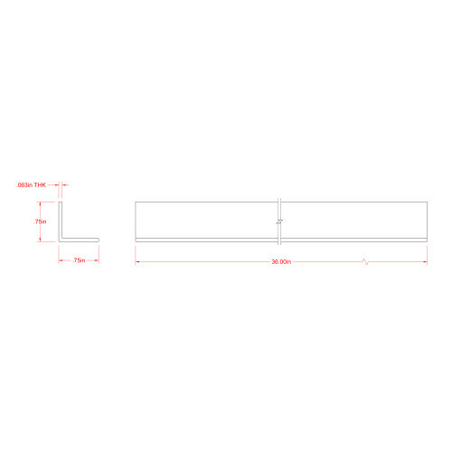 aluminum angle metal stock structural hardware