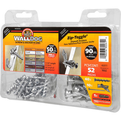 WALLDOG Screw & Anchor In One! Drill Toggle Kit