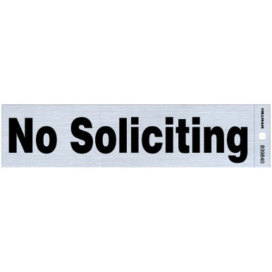Adhesive No Soliciting Sign (2" x 8")
